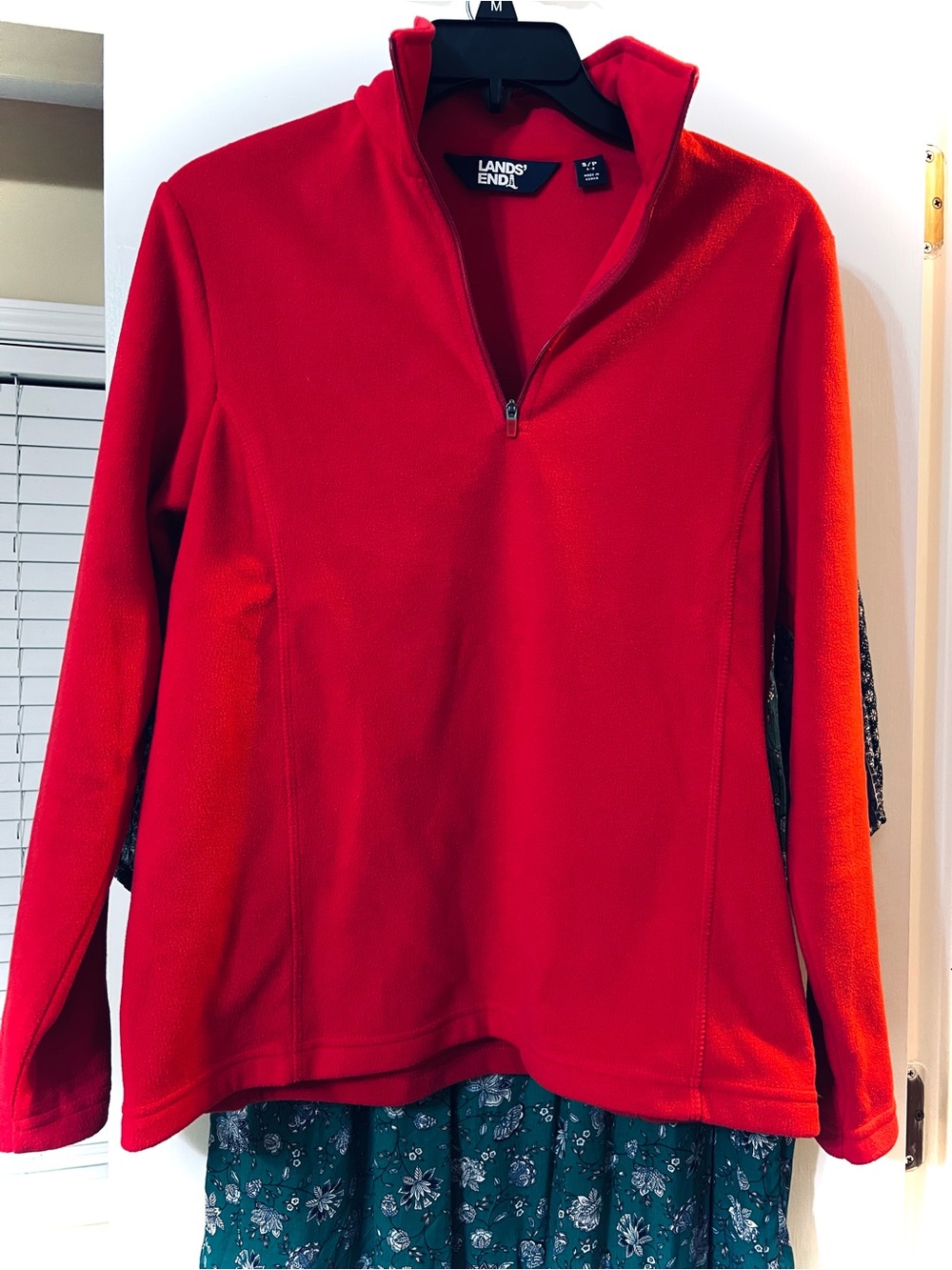 Lands End SP Red Half-Zip Fleece pullover